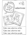 Kid Valentine card coloring pages