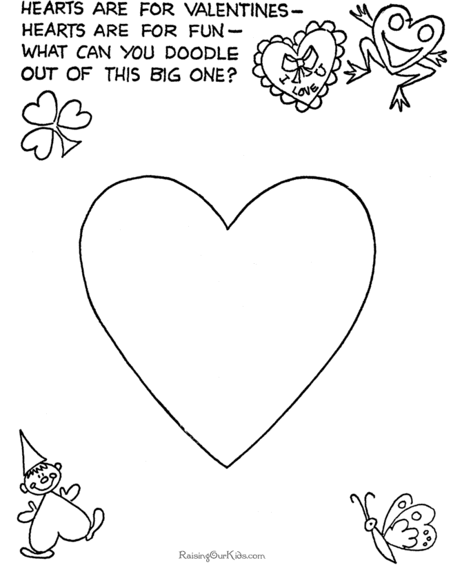 valentine crafts and coloring pages - photo #1