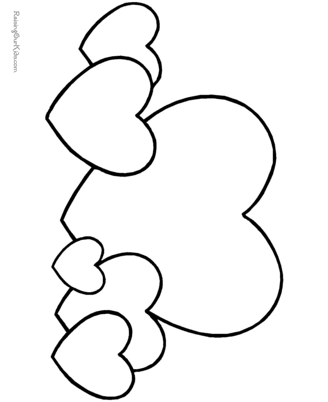 valentine coloring pages hearts - photo #13