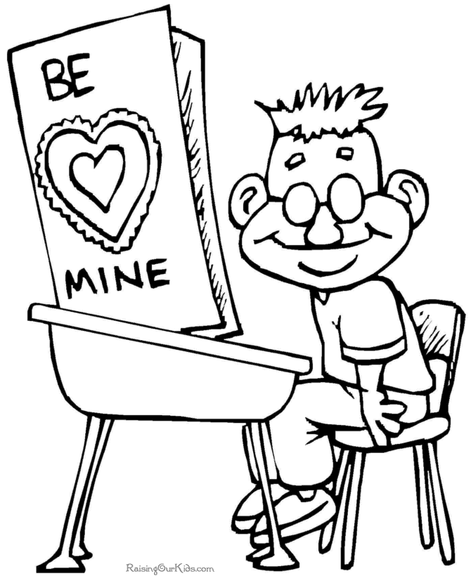 pre school valentine coloring pages - photo #37